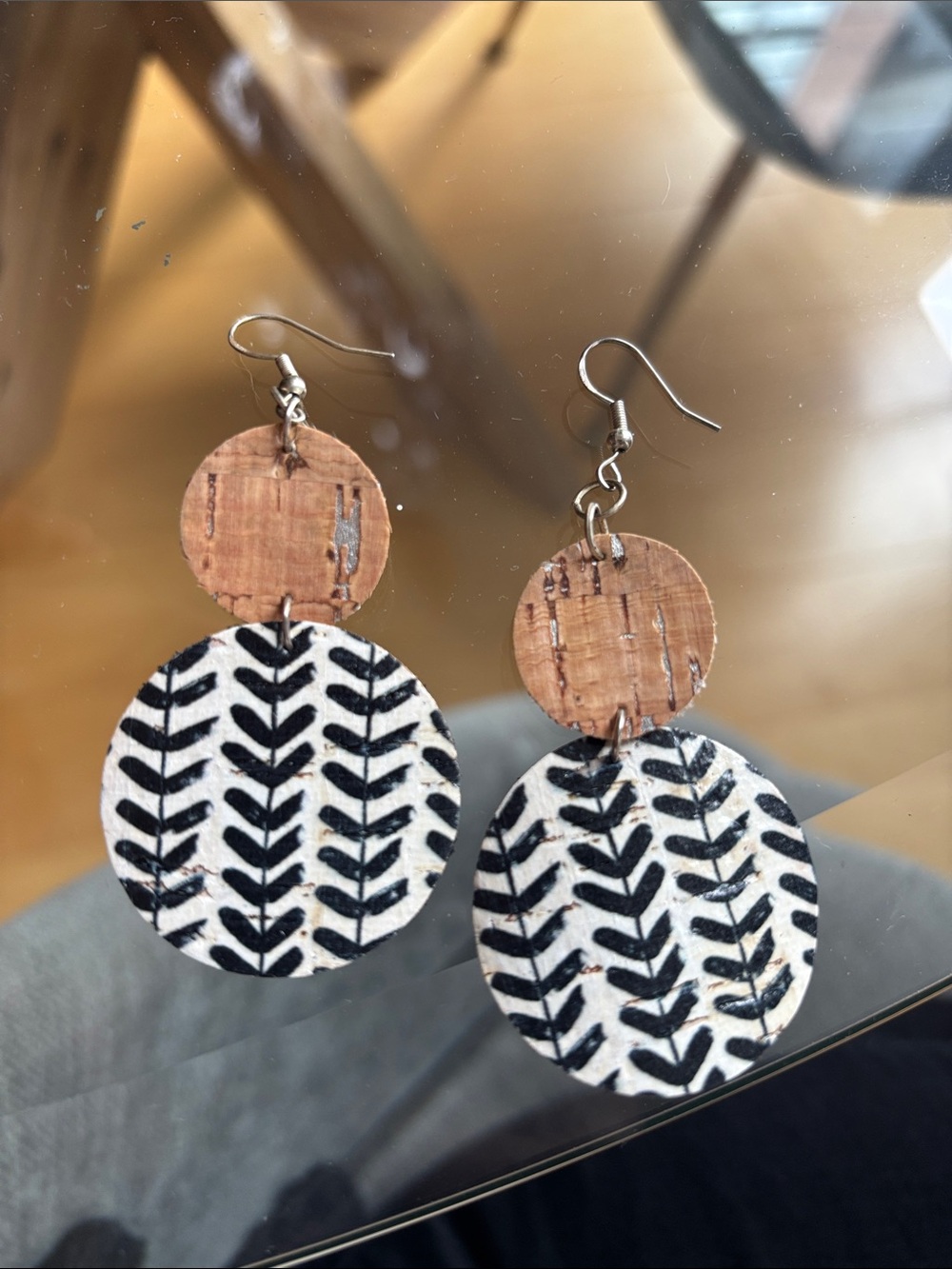 Black and White Earrings